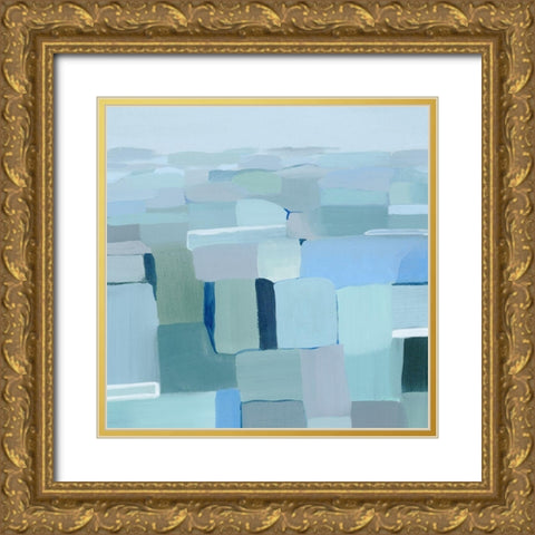 Wave Crest Abstract I Gold Ornate Wood Framed Art Print with Double Matting by Popp, Grace