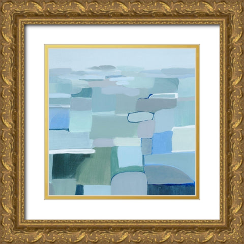 Wave Crest Abstract II Gold Ornate Wood Framed Art Print with Double Matting by Popp, Grace