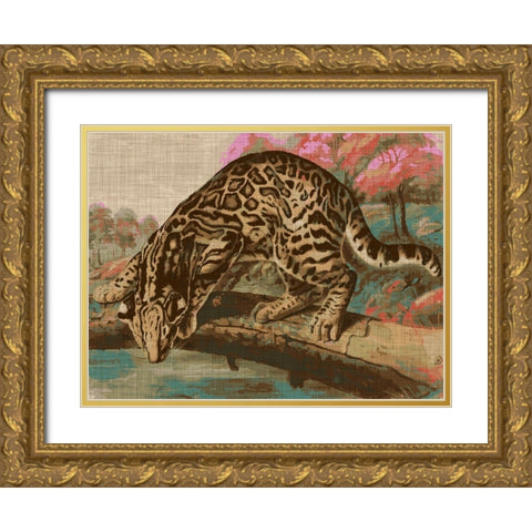 Urban Jungle Cat I Gold Ornate Wood Framed Art Print with Double Matting by Fagalde, Jarman