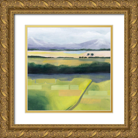 Viridian Venture I Gold Ornate Wood Framed Art Print with Double Matting by Popp, Grace