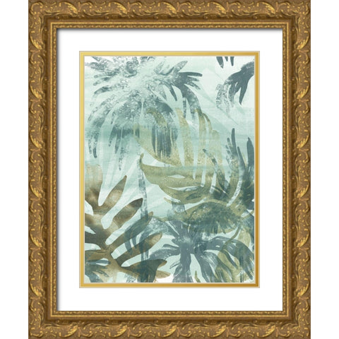 Palm Island I Gold Ornate Wood Framed Art Print with Double Matting by Vess, June Erica