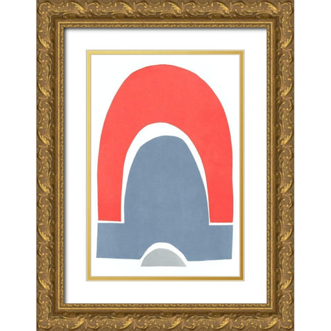 Primary Arches III Gold Ornate Wood Framed Art Print with Double Matting by Delamater, Rob