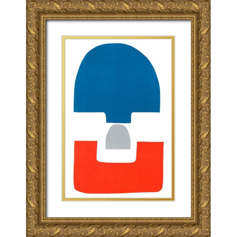Primary Arches V Gold Ornate Wood Framed Art Print with Double Matting by Delamater, Rob