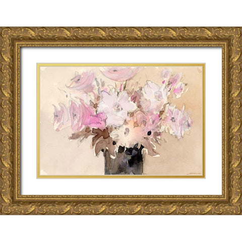 Mauve Arrangement II Gold Ornate Wood Framed Art Print with Double Matting by Dixon, Samuel