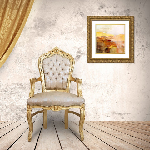 Merging Mantle I Gold Ornate Wood Framed Art Print with Double Matting by Warren, Annie
