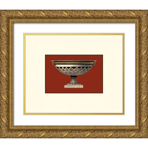 Small Antique Vase III Gold Ornate Wood Framed Art Print with Double Matting by Antonini, Da Carlo