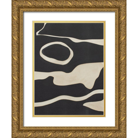 Tides in Sepia II Gold Ornate Wood Framed Art Print with Double Matting by Delamater, Rob