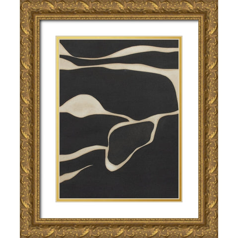 Tides in Sepia III Gold Ornate Wood Framed Art Print with Double Matting by Delamater, Rob