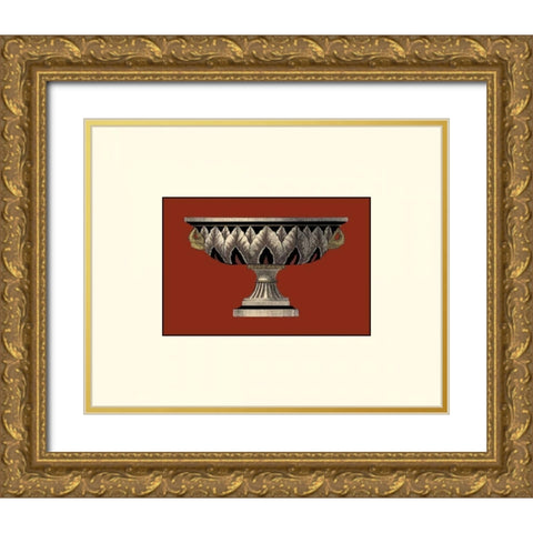 Small Antique Vase IV Gold Ornate Wood Framed Art Print with Double Matting by Antonini, Da Carlo
