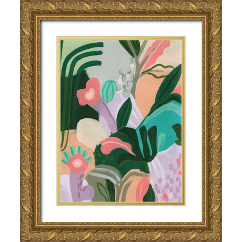 Jungle Jigsaw I Gold Ornate Wood Framed Art Print with Double Matting by Vess, June Erica