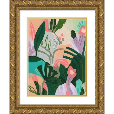 Jungle Jigsaw II Gold Ornate Wood Framed Art Print with Double Matting by Vess, June Erica