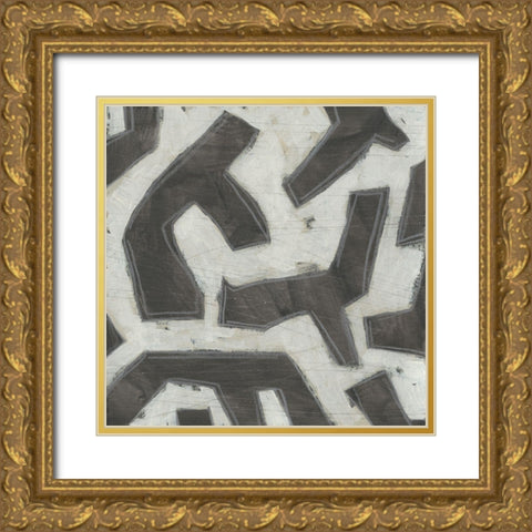 Artifact I Gold Ornate Wood Framed Art Print with Double Matting by Vess, June Erica