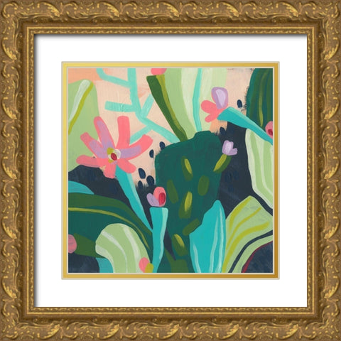 Tropical Celebration IV Gold Ornate Wood Framed Art Print with Double Matting by Vess, June Erica