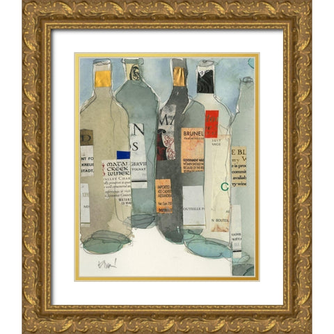 Wine Bar Moment II Gold Ornate Wood Framed Art Print with Double Matting by Dixon, Samuel