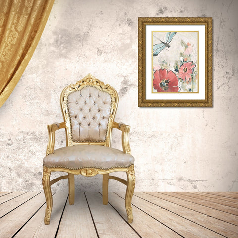Meadow Spring I Gold Ornate Wood Framed Art Print with Double Matting by Vess, June Erica