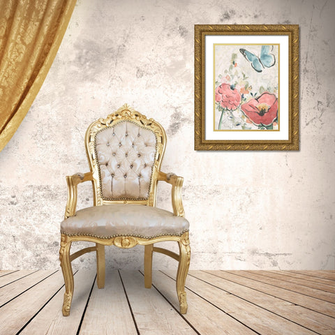 Meadow Spring II Gold Ornate Wood Framed Art Print with Double Matting by Vess, June Erica