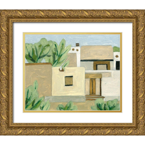 Hidden Land I Gold Ornate Wood Framed Art Print with Double Matting by Wang, Melissa