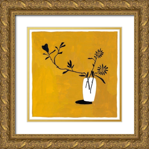 Like Flowers II Gold Ornate Wood Framed Art Print with Double Matting by Wang, Melissa