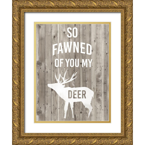 Lodge Pun I Gold Ornate Wood Framed Art Print with Double Matting by Studio W