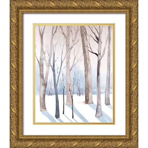 Woodland Whisper II Gold Ornate Wood Framed Art Print with Double Matting by Popp, Grace