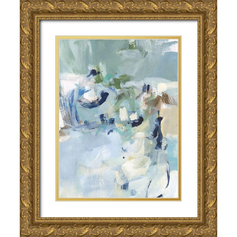 Hazel I Gold Ornate Wood Framed Art Print with Double Matting by Long, Christina