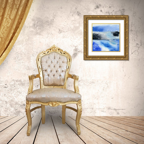 Laguna Azul II Gold Ornate Wood Framed Art Print with Double Matting by Ludwig, Alicia