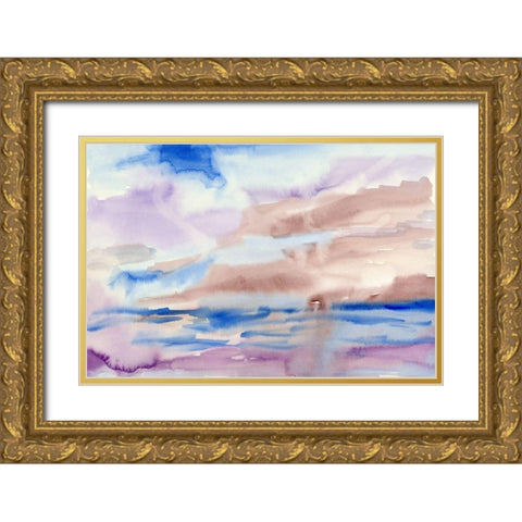 Over The Hills Gold Ornate Wood Framed Art Print with Double Matting by Ludwig, Alicia