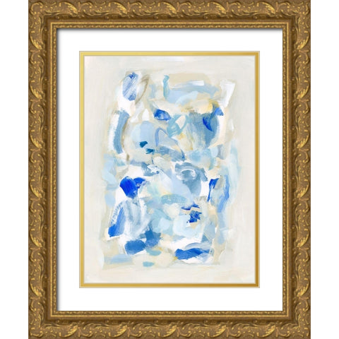 Tinted Abstract I Gold Ornate Wood Framed Art Print with Double Matting by Long, Christina