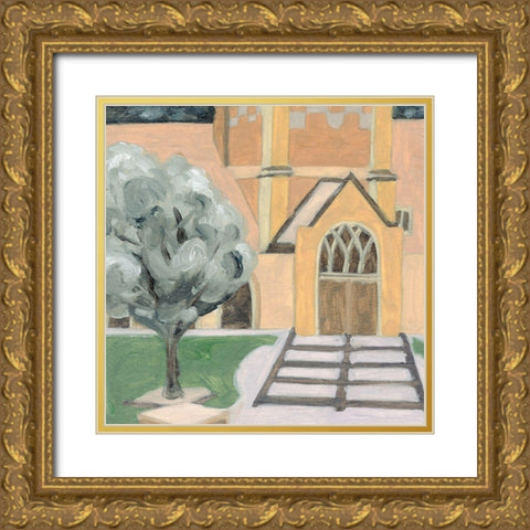 Fall Semester I Gold Ornate Wood Framed Art Print with Double Matting by Wang, Melissa