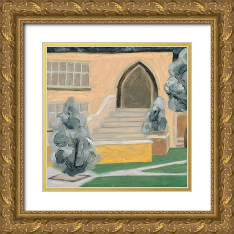 Fall Semester II Gold Ornate Wood Framed Art Print with Double Matting by Wang, Melissa
