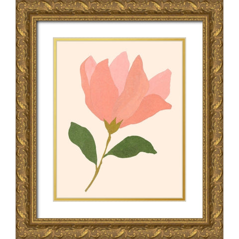 Magnolien II Gold Ornate Wood Framed Art Print with Double Matting by Wang, Melissa