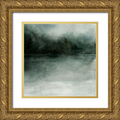 Smoky Landscape II Gold Ornate Wood Framed Art Print with Double Matting by Caroline, Emma