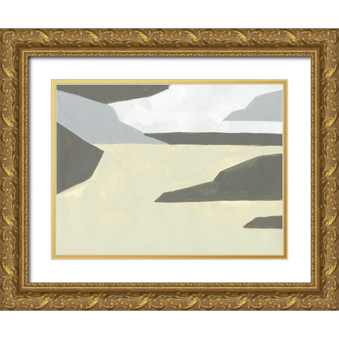 Landscape Composition III Gold Ornate Wood Framed Art Print with Double Matting by Green, Jacob