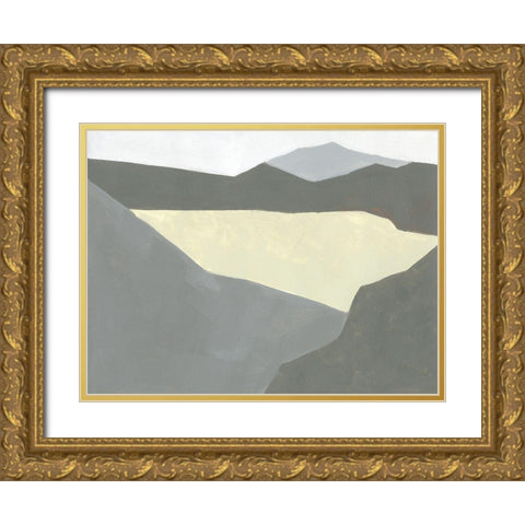 Landscape Composition IV Gold Ornate Wood Framed Art Print with Double Matting by Green, Jacob
