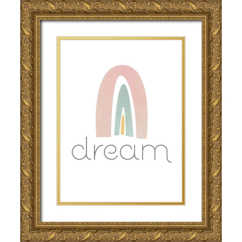 Rainbow Play IV Gold Ornate Wood Framed Art Print with Double Matting by Fagalde, Jarman