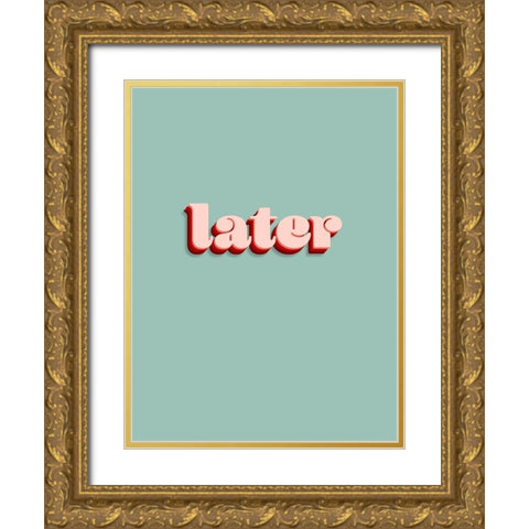 Slang III Gold Ornate Wood Framed Art Print with Double Matting by Hambly, Anna