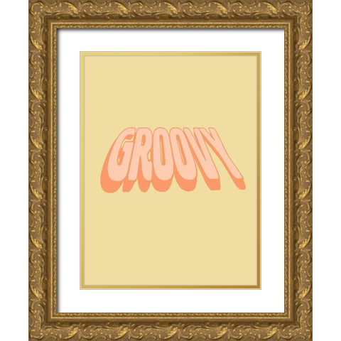 Slang V Gold Ornate Wood Framed Art Print with Double Matting by Hambly, Anna
