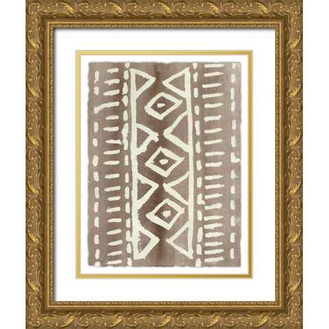 Ancestral Marks VI Gold Ornate Wood Framed Art Print with Double Matting by Moore, Regina