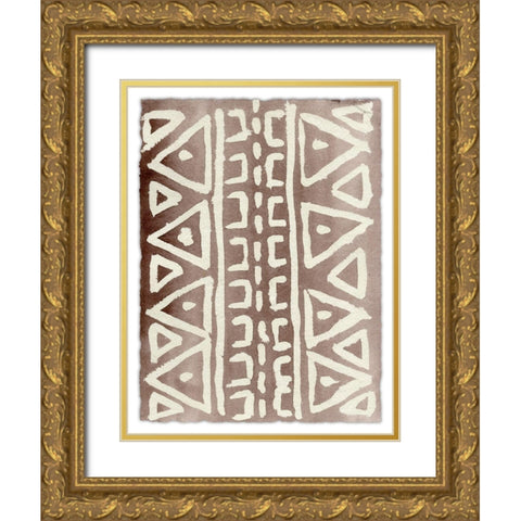 Ancestral Marks VIII Gold Ornate Wood Framed Art Print with Double Matting by Moore, Regina