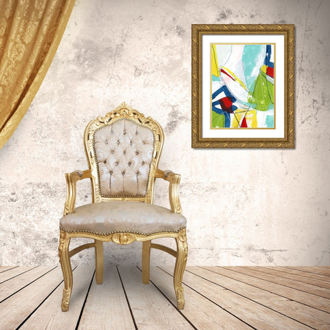 Camera Shy I Gold Ornate Wood Framed Art Print with Double Matting by Vess, June Erica