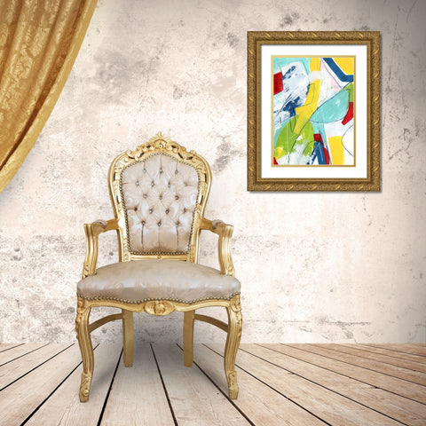 Camera Shy IV Gold Ornate Wood Framed Art Print with Double Matting by Vess, June Erica