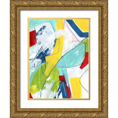 Camera Shy IV Gold Ornate Wood Framed Art Print with Double Matting by Vess, June Erica