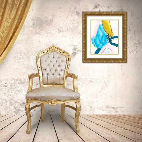 Pattern Mingle III Gold Ornate Wood Framed Art Print with Double Matting by Vess, June Erica