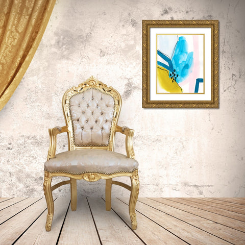 Pattern Mingle IV Gold Ornate Wood Framed Art Print with Double Matting by Vess, June Erica