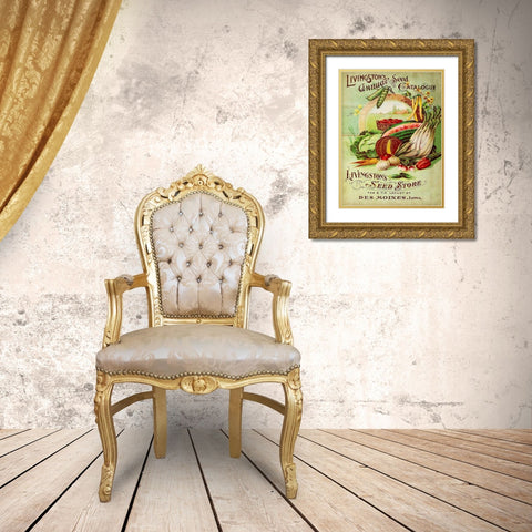 Antique Seed Packets VII Gold Ornate Wood Framed Art Print with Double Matting by Unknown