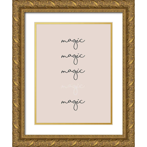 Vibes I Gold Ornate Wood Framed Art Print with Double Matting by Hambly, Anna