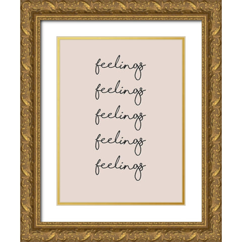 Vibes II Gold Ornate Wood Framed Art Print with Double Matting by Hambly, Anna