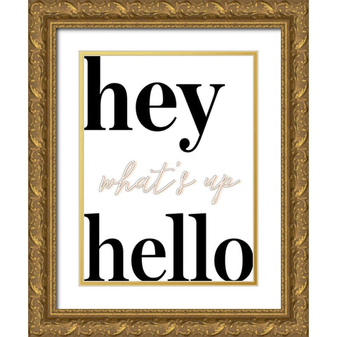 Whats Up I Gold Ornate Wood Framed Art Print with Double Matting by Hambly, Anna