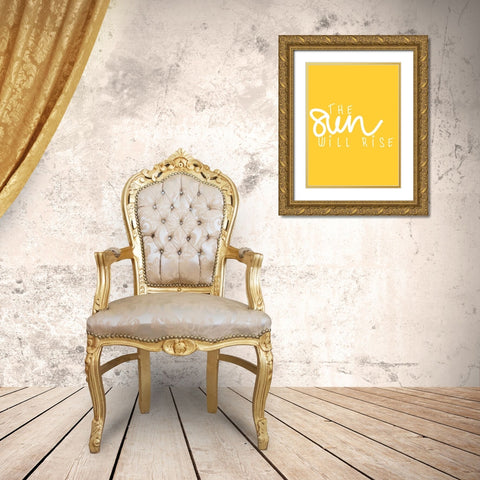 Sun I Gold Ornate Wood Framed Art Print with Double Matting by Hambly, Anna