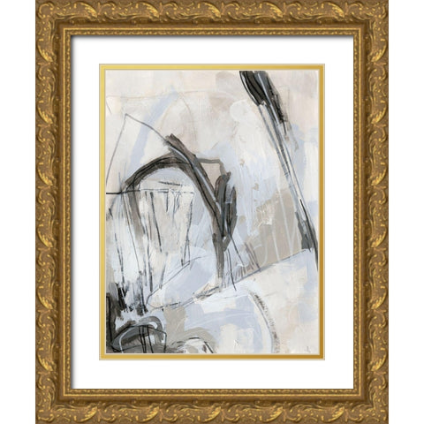Neutral Boundary II Gold Ornate Wood Framed Art Print with Double Matting by Vess, June Erica